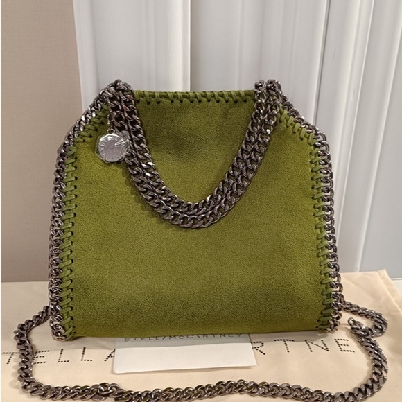 Stella McCartney Handbags - Stella McCartney Olive Green Chain Trim Tote
